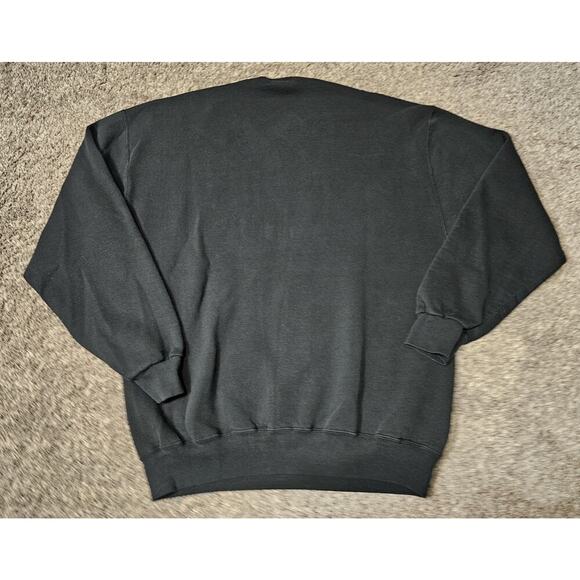 Vintage 90s Russell Sweatshirt Men’s Size XLT Black Fleece Pullover Blank Grunge - Picture 7 of 7